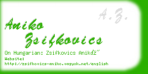 aniko zsifkovics business card